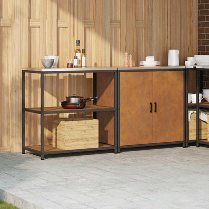 Ensemble de rangement cuisine 2 pcs Rouillé 180 x 50 x 92 cm