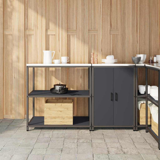 Ensemble de rangement cuisine 2 pcs Anthracite 150 x 50 x 92 cm