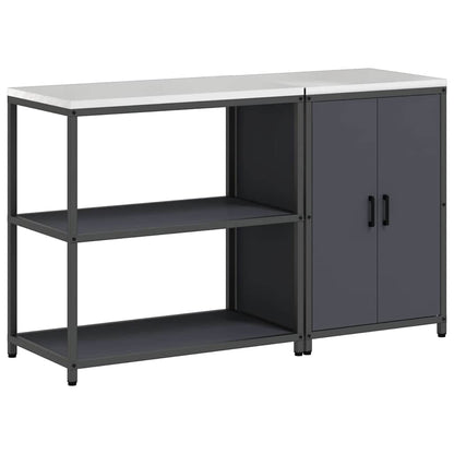 Ensemble de rangement cuisine 2 pcs Anthracite 150 x 50 x 92 cm