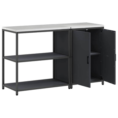 Ensemble de rangement cuisine 2 pcs Anthracite 150 x 50 x 92 cm