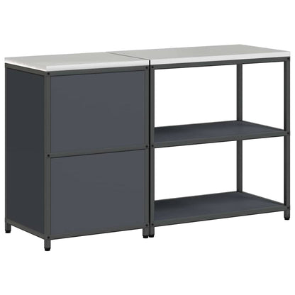 Ensemble de rangement cuisine 2 pcs Anthracite 150 x 50 x 92 cm