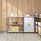 Ensemble de rangement cuisine 2 pcs Argent 150 x 50 x 92 cm
