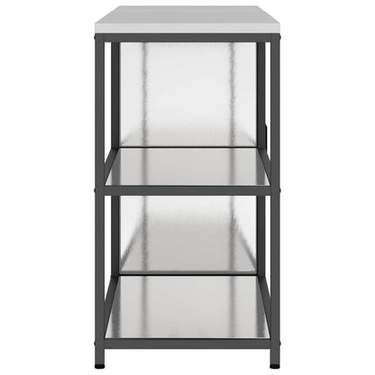 Ensemble de rangement cuisine 2 pcs Argent 150 x 50 x 92 cm