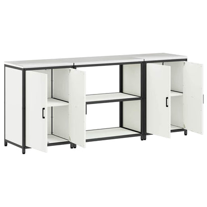 Ensemble de rangement cuisine 3 pcs Blanc 210 x 50 x 92 cm