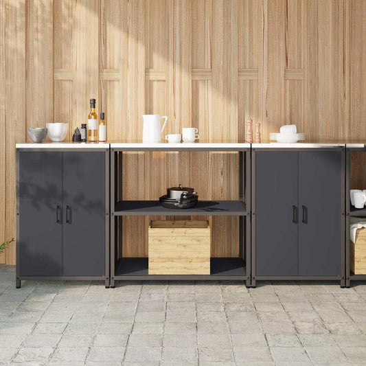 Ensemble de rangement cuisine 3 pcs Anthracite 210 x 50 x 92 cm