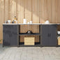 Ensemble de rangement cuisine 3 pcs Anthracite 210 x 50 x 92 cm