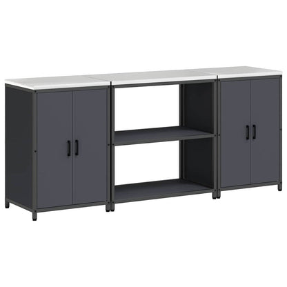 Ensemble de rangement cuisine 3 pcs Anthracite 210 x 50 x 92 cm