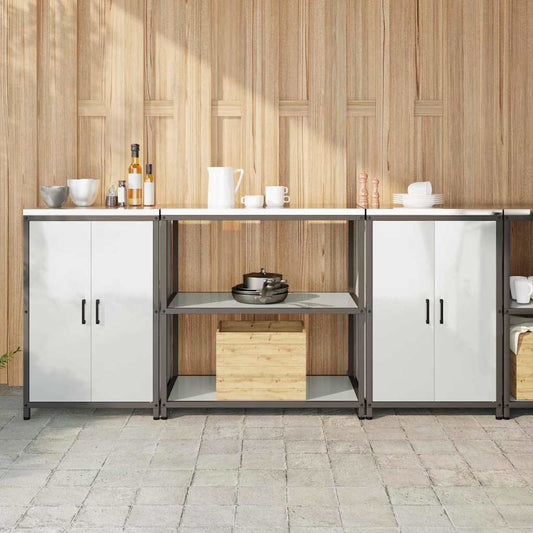 Ensemble de rangement cuisine 3 pcs Argent 210 x 50 x 92 cm