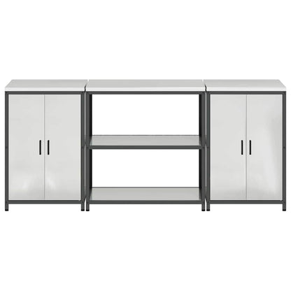 Ensemble de rangement cuisine 3 pcs Argent 210 x 50 x 92 cm