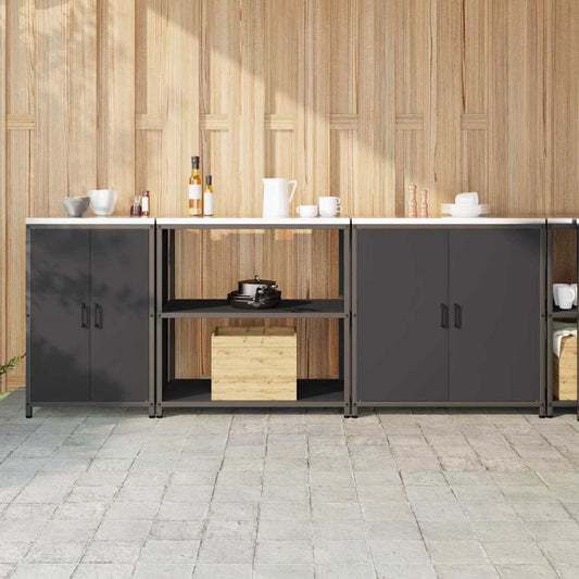 Ensemble de rangement cuisine Other 3 pcs Noir 240 x 50 x 92 cm