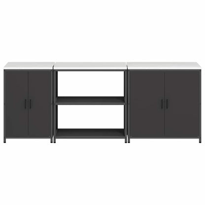 Ensemble de rangement cuisine Other 3 pcs Noir 240 x 50 x 92 cm