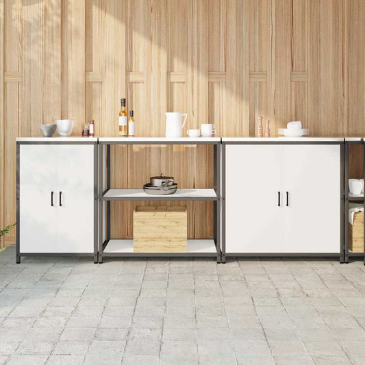 Ensemble de rangement cuisine 3 pcs Blanc 240 x 50 x 92 cm