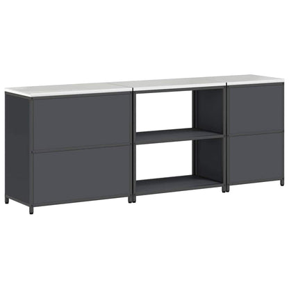 Ensemble de rangement cuisine 3 pcs Anthracite 240 x 50 x 92 cm