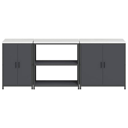 Ensemble de rangement cuisine 3 pcs Anthracite 240 x 50 x 92 cm