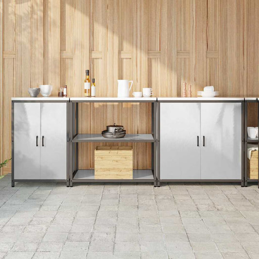 Ensemble de rangement cuisine 3 pcs Argent 240 x 50 x 92 cm