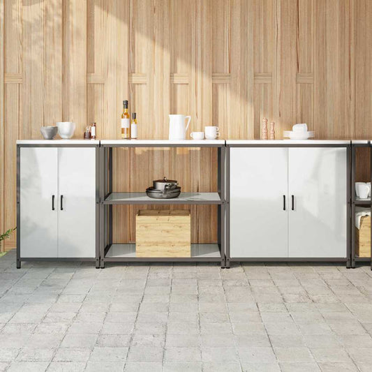 Ensemble de rangement cuisine 3 pcs Argent 240 x 50 x 92 cm