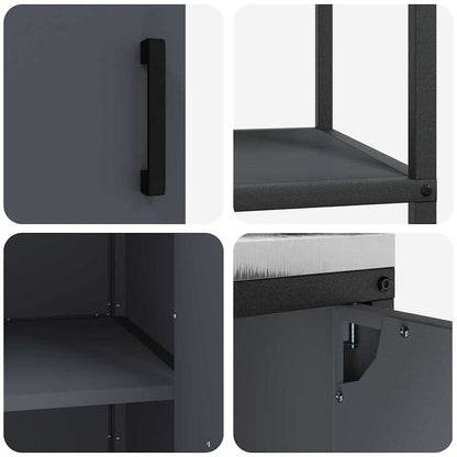 Ensemble de rangement cuisine 2 pcs Anthracite 150 x 50 x 92 cm