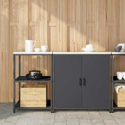 Ensemble de rangement cuisine 2 pcs Anthracite 150 x 50 x 92 cm
