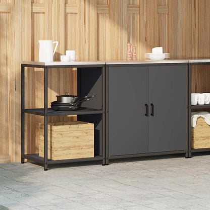 Ensemble de rangement cuisine 2 pcs Anthracite 150 x 50 x 92 cm