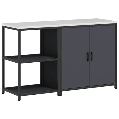Ensemble de rangement cuisine 2 pcs Anthracite 150 x 50 x 92 cm