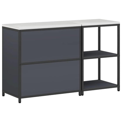 Ensemble de rangement cuisine 2 pcs Anthracite 150 x 50 x 92 cm