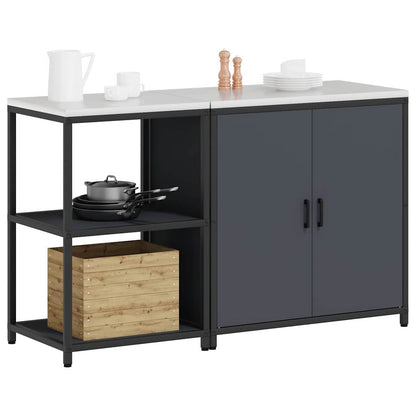 Ensemble de rangement cuisine 2 pcs Anthracite 150 x 50 x 92 cm