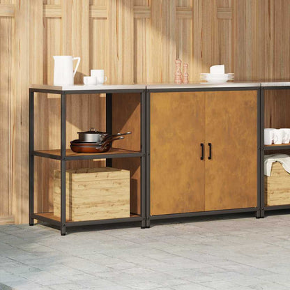 Ensemble de rangement cuisine 2 pcs Rouillé 150 x 50 x 92 cm