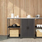 Ensemble de rangement cuisine 2 pcs Noir 120 x 50 x 92 cm