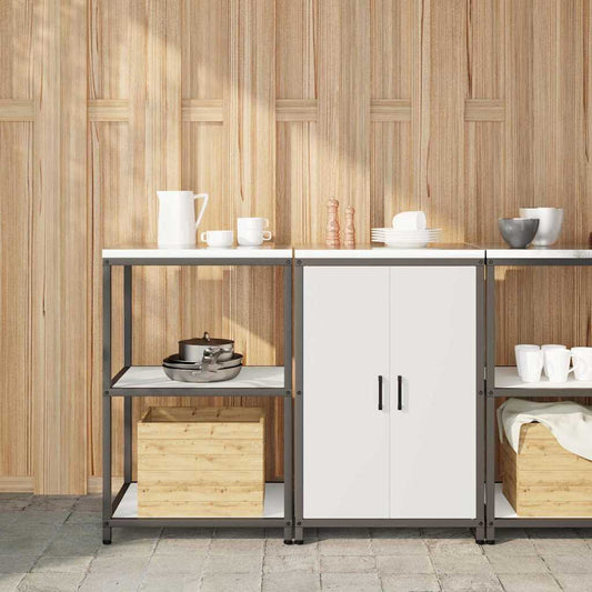 Ensemble de rangement cuisine 2 pcs Blanc 120 x 50 x 92 cm