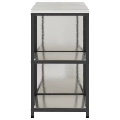 Ensemble de rangement cuisine 2 pcs Argent 120 x 50 x 92 cm