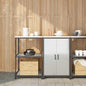 Ensemble de rangement cuisine 2 pcs Argent 120 x 50 x 92 cm