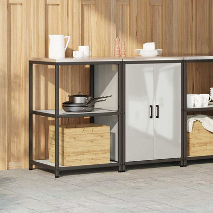 Ensemble de rangement cuisine 2 pcs Argent 120 x 50 x 92 cm