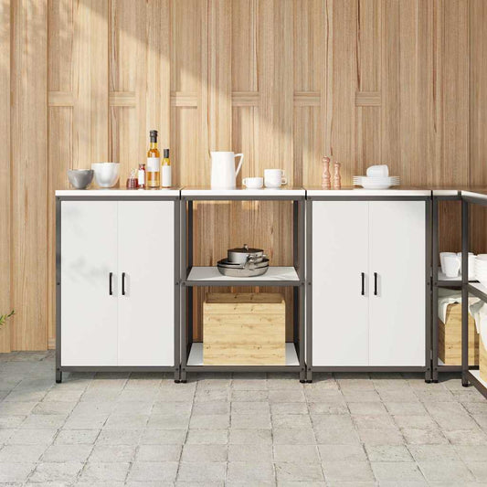 Ensemble de rangement cuisine 3 pcs Blanc 180 x 50 x 92 cm