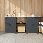 Ensemble de rangement cuisine 3 pcs Anthracite 180 x 50 x 92 cm