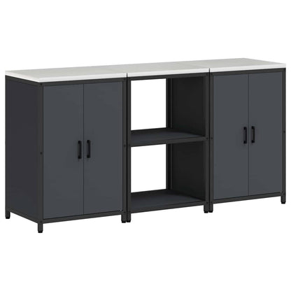 Ensemble de rangement cuisine 3 pcs Anthracite 180 x 50 x 92 cm
