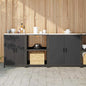 Ensemble de rangement cuisine Other 3 pcs Noir 210 x 50 x 92 cm
