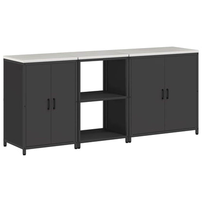 Ensemble de rangement cuisine Other 3 pcs Noir 210 x 50 x 92 cm