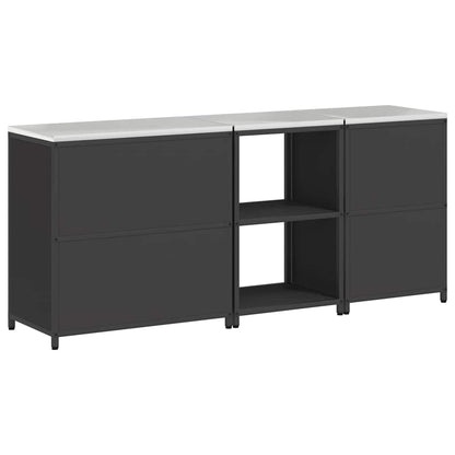 Ensemble de rangement cuisine Other 3 pcs Noir 210 x 50 x 92 cm