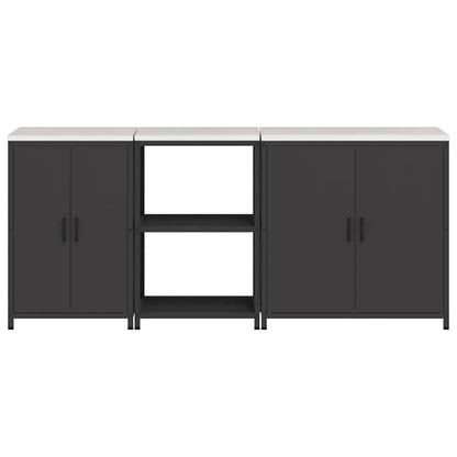 Ensemble de rangement cuisine Other 3 pcs Noir 210 x 50 x 92 cm