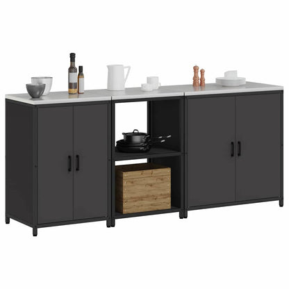 Ensemble de rangement cuisine Other 3 pcs Noir 210 x 50 x 92 cm