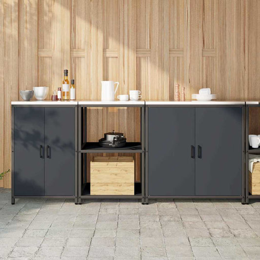 Ensemble de rangement cuisine 3 pcs Anthracite 210 x 50 x 92 cm