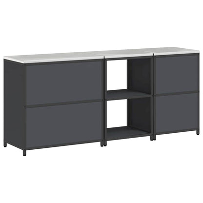 Ensemble de rangement cuisine 3 pcs Anthracite 210 x 50 x 92 cm