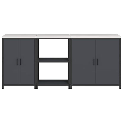 Ensemble de rangement cuisine 3 pcs Anthracite 210 x 50 x 92 cm