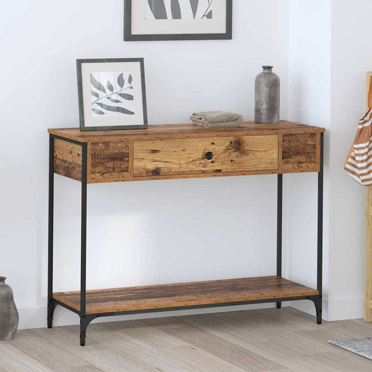 Table console Bois ancien 100 x 34.5 x 75 cm Bois d'ingénierie
