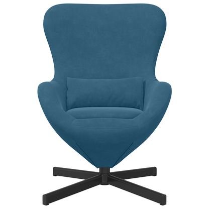 Fauteuil œuf Bleu Velours